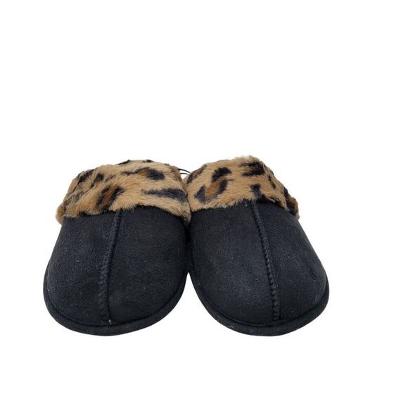 Jessica Simpson Leopard Print Memory Foam Slippers M (7-8) Womens Faux Fur - Picture 6 of 8